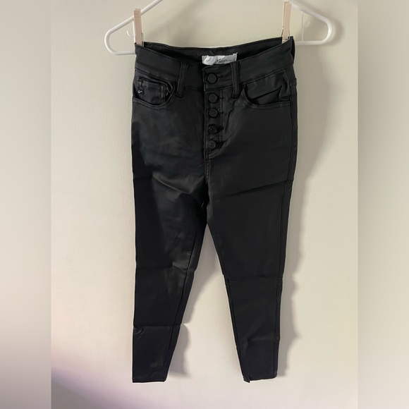 Vici Dolls SOHO high rise coated skinny faux leather pants- size 3 - Picture 7 of 12